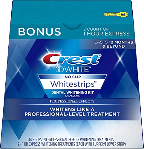 Crest 3D Whitestrips, Professional Effects, Teeth Whitening Strip Kit, 44 Strips (22 Count Pack)