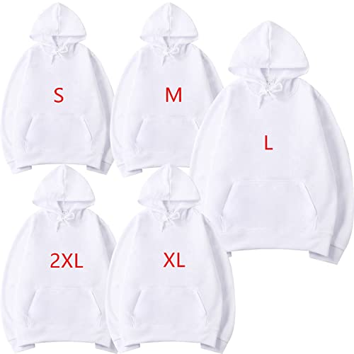 AiDiYGECO 5pcs Sublimation Hoodies Polyester blank hoodies for printing bulk hoodies wholesale for printing Men 100 Polyester Hoodie For Sublimation (1 BOX including Size S to Size 2XL)