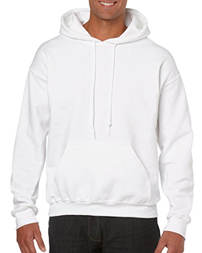 Gildan Adult Fleece Hooded Sweatshirt, Style G18500, Multipack, White (1-Pack), Medium