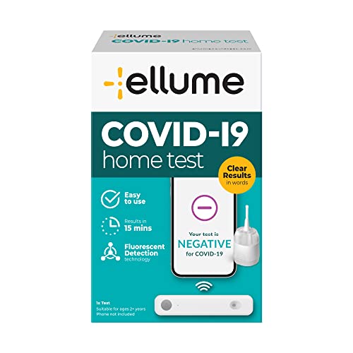 Ellume COVID-19 Home Test, 1 Pack, 12 Tests Total, Rapid Antigen Self Test, Results in 15 minutes to your free mobile app, FDA Emergency Use Authorization