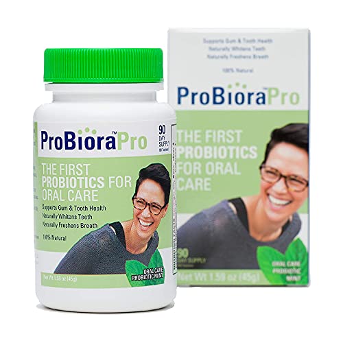 ProBiora Professional Strength Oral-Care Chewable Probiotic Tablets (Formerly ProBioraPro) | Probiotic Supplement for Women & Men | Healthier Teeth & Gums | Fresher Breath | Whiter Teeth | 90 Count