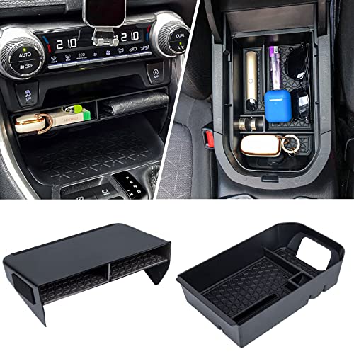 Neepiar 2PCS Center Console organizer Tray and Armrest Storage Box compatible with Toyota RAV4 2023 2022 2021 2020 2019 Insert Secondary Storage box Accessories