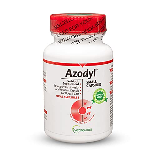 Vetoquinol Azodyl for Dogs and Cats, Helps Support Normal Kidney Function and Health for Dogs and Cats, Supports The Function and Health of Kidneys in Dogs and Cats, 90 Ct