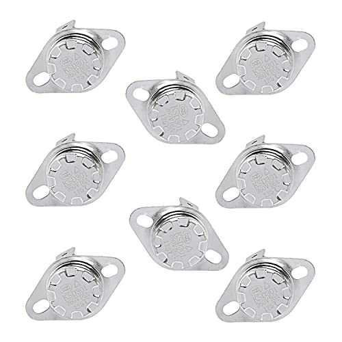 Aopin Thermal Control Switch KSD301 Normally Closed NC 125 Degrees 250V 16A Toast Oven Thermostat Temperature Switch-Degree 8Pcs