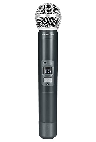 Phenyx Pro Professional Wireless Microphone, UHF Dynamic Microphone, Metal Cordless Microphone, Handheld Microphone for PTU-71/PTU-7000/PTU-6000 with Selectable Frequencies (PWH-7)