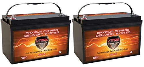 (2) XTR31-135 24 Volt Trolling Motor Batteries 135 Amp Hours VMAX Group 31 12V AGM Deep Cycle Maintenance-Free Sealed Marine 12 Volt 135Ah Battery for 24V Trolling Motors