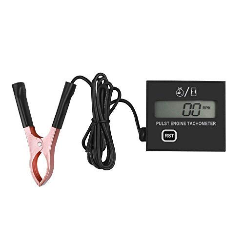 MASO Car Spark Plugs Engine Digital Tach Meter Motorcycle Electronic Tachometer with Digital Display Timer Gauge for Small Gasoline Engineswith Clip