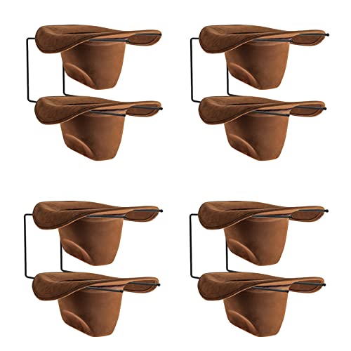 FoverOne Cowboy Hat Rack, 8 Pieces Cowboy Hat Holder Organizer, Wall Mount Hat Hangers, Steel Cowboy Hat Display Rack