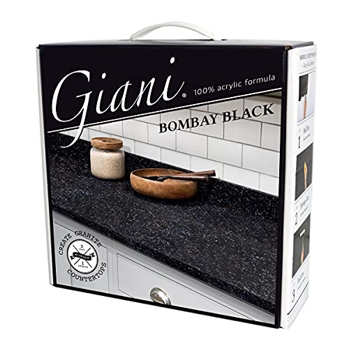 Giani Granite Countertop Paint Kit 2.0- 100% Acrylic (Bombay Black)