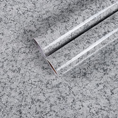Grey Granite Countertop Contact Paper for Countertops Waterproof Granite Peel and Stick Wallpaper 17.7"x100" Self Adhesive Removable Counter Top Stick Paper for Kitchen Bathroom Cabinet Table