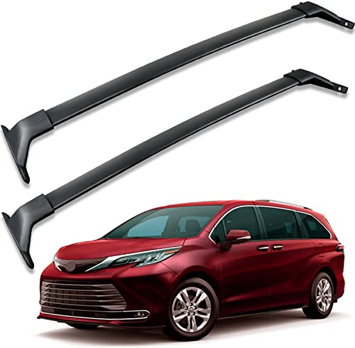 Roof Rack Cross Bars Compatible with Toyota Sienna 2021 2022, Aluminum Roof Rails Crossbars Replacement for Rooftop Cargo Basket Carrier Bag Luggage Rails Kayak Bike