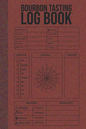 Bourbon Tasting Log Book: Small Bourbon Review Logbook Journal for Recording Whisky Tasting Activities - Bourbon Drinker Gift Ideas for Men and Women, Bourbon Whiskey Notebook for Adults