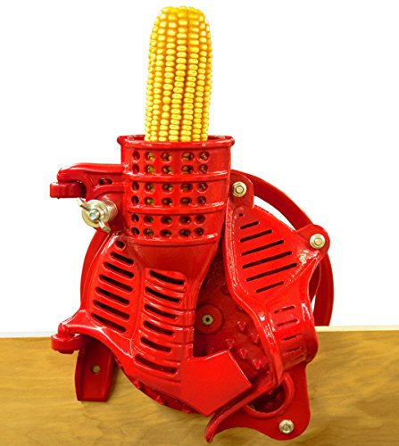 Maximizer Corn Sheller (Red), Manual Hand Crank Thresher, Walnut Shucker/Huller 