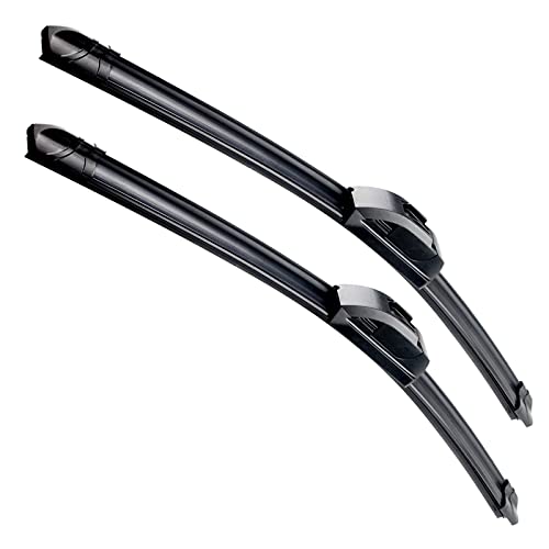OEM Quality 28''+14'' Premium All-Season Auto Windshield Natural Rubber J-Hook Wiper Blades(Pack of 2)