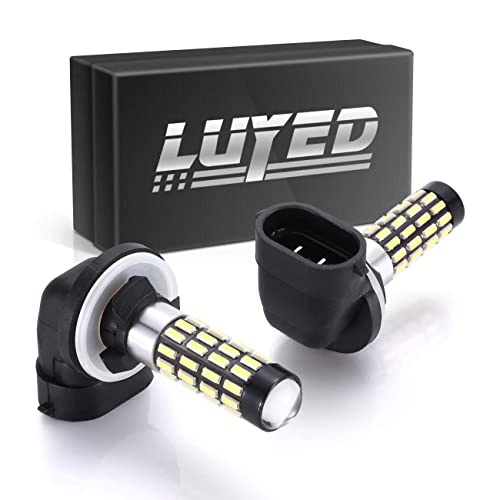 LUYED 2 X 1000 Lumens Super Bright 4014 51-EX Chipsets 881 Led Bulbs with Projector for DRL or Fog Lights,Xenon White