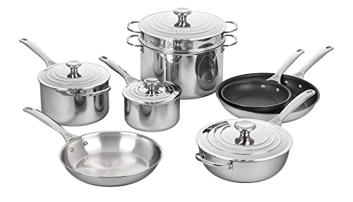 Le Creuset Tri-Ply Stainless Steel 12 pc. Cookware Set