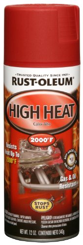 Rust-Oleum 248908 Automotive High Heat Spray Paint, 12 Ounce, Flat Red, 12 Ounce