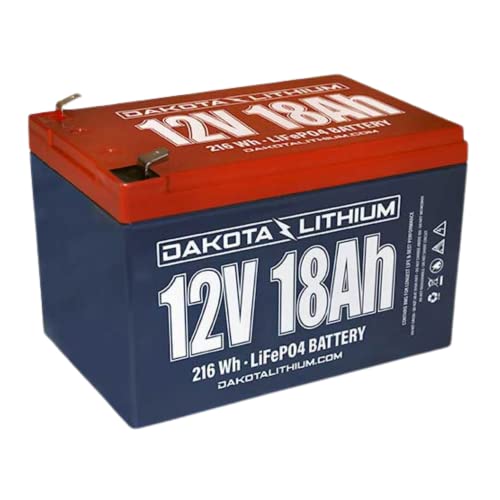Dakota Lithium  12V 18Ah LiFePO4 Deep Cycle Battery  11 Year USA Warranty 2000+ Cycles  Built in BMS  For Ice Fishing, Kayaks, Marine, Fish Finders, and More