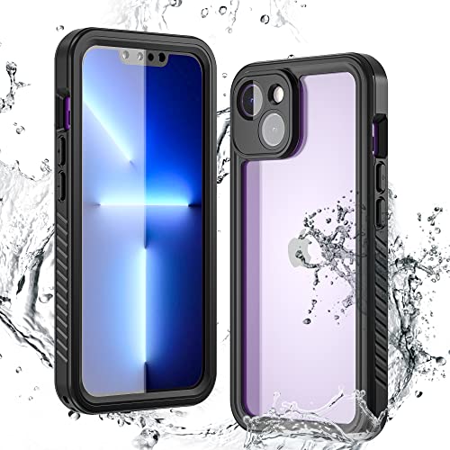 DINGXIN iPhone 14 Plus Case Waterproof IP68 Certified Shockproof Dirtproof Snowproof Full Body Protective Phone Case for iPhone 14 Plus 6.7" 2022 (Black)