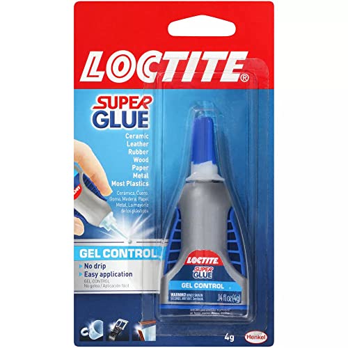 Loctite Super Glue Gel Control, Clear Superglue for Plastic, Wood, Metal, Crafts, & Repair, Cyanoacrylate Adhesive Instant Glue, Quick Dry - 0.14 fl oz Bottle, Pack of 1