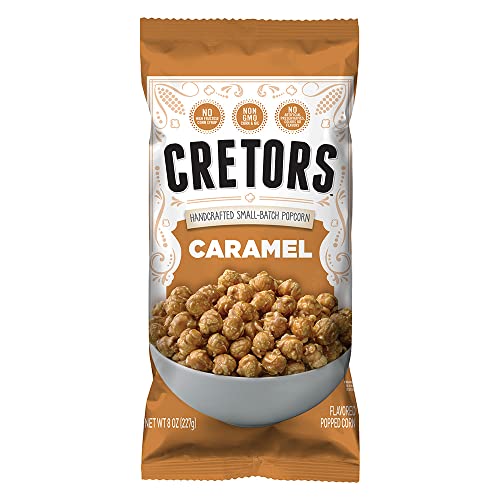 G.H. Cretors Caramel Corn  Irresistible Gourmet Caramel Popcorn Snacks in Individual Bags, 8 Oz (Pack of 6)