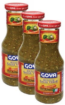 Goya Salsa Verde 17.6 oz Pack of 3 Authentic Mexican Salsa