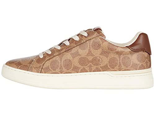 COACH Lowline Low Top for Women - Cushioned Insole, Supportive and Stable Lightweight Casual Sneakers Tan PVC 9 B - Medium
