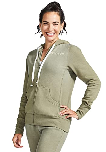 Peloton Women's Standard Ultimate Fleece Zip Hoodie, Green, S