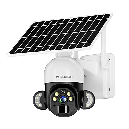 4G LTE Cellular Security Camera Wireless Outdoor,4MP No WiFi Security Camera ,360 PTZ Video, Night Vision Spotlight, PIR Motion Sensor, 2 Way Talk, 4x Zoom, SD Card/Cloud Storage, US Version