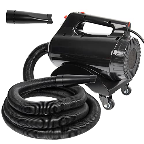 Car Dryer Blower Powerful Car Detailing Car Wash Dryer with 26 Ft Flexible Hose & Wheels Adjustable Air Speed & Tempreture Ultra High Wind Speed and Flow Air Blower