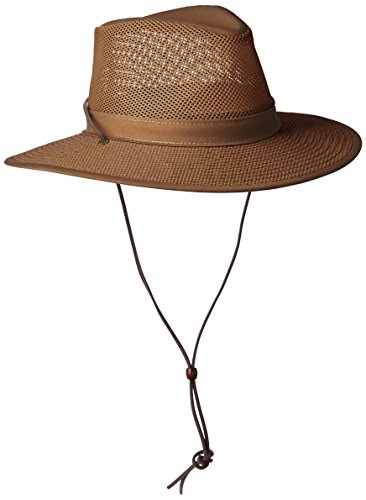 Henschel Hats Aussie Mesh Breezer - Packable Mesh Sun Hat - Crushable Hat for Men & Women Sun Protection - Ideal for Hiking, Fishing & Camping (Earth, Medium)