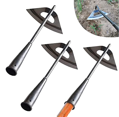 Bili-silly 3PCS Hoe Garden Tool, All-Steel Hardened Hollow Hoe Garden Tool, Garden Hoe for Weeding, Weed Hoe for Backyard Gardening Loosening Dandelion