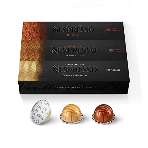 Nespresso Capsules VertuoLine, Barista Flavored Pack, Mild Roast, 30 Count Coffee Pods, Brews 7.77 Ounce (VERTUOLINE ONLY)