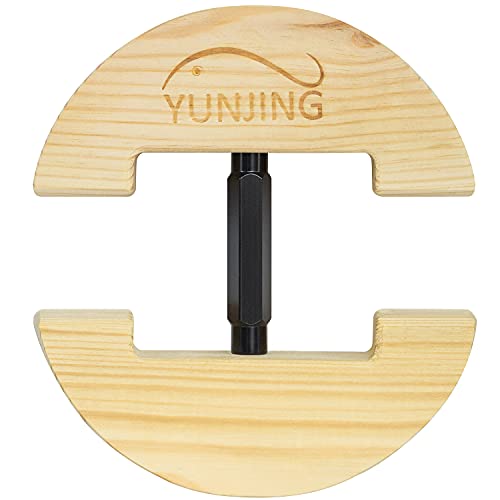 YUNJING Hat Stretcher Wooden Adjustable Buckle One Size Fits All from 6-1/2 to 9-1/2, Heavy Duty, Easy to Use for All Caps (Black)