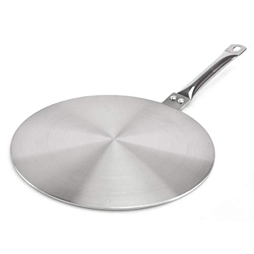 9.45inch Heat Diffuser Stainless Steel Induction Diffuser Plate for Electric Gas Stove Glass Induction Cooktop Heat Diffuser Cooking Induction Adapter Hob Ring Plate