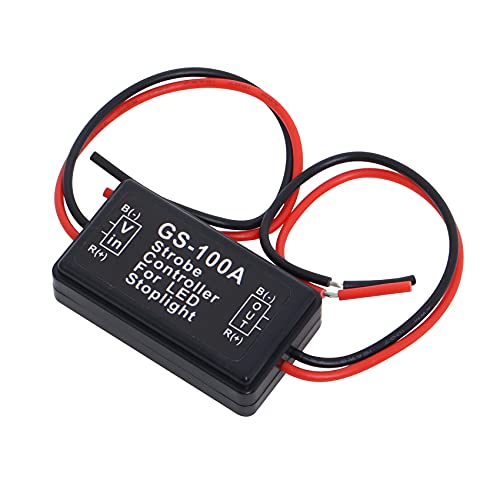 Podoy GS-100A Flash Strobe Controller Flasher Module for LED Brake Tail Stop Light 12V-24V