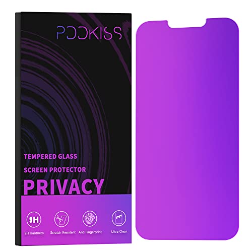 PDDKISS Compatible for iPhone 13/iPhone 14/iPhone 13 Pro Privacy Screen Protector 6.1 inch Display, Gradient Colorful Anti Spy Anti Blue Light HD Screen Protector Tempered Glass Easy Installation