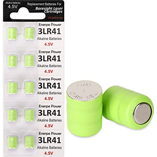 Enerpe 10-Pack 3AG3 / 3LR41 / 3x392 Replacement Batteries 4.5V for All Bore Sight Laser Cartridges