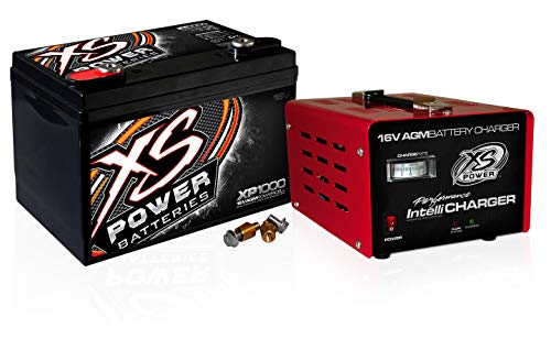 XS Power XP1000CK2 XP1000 16V Battery and 16V 15 Amp IntelliCharger Combo with 3/8" Stud Terminal