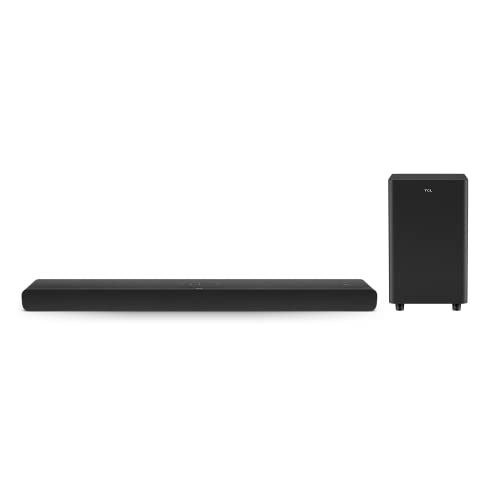 TCL Alto 8 Plus 3.1.2 Channel Dolby Atmos Smart Sound Bar with Wireless Subwoofer, WiFi, Works w/ Alexa, Google Assistant & Apple Airplay 2, Bluetooth  TS8132, 39-inch, Black