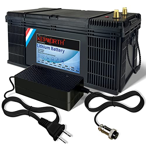 DEESPAEK 24V LiFePO4 Battery 100Ah, Lithium Batteries with Upgraded 100A BMS, 4000+ Rechargeable Deep Cycle, widely Used for Marine, Camper, RV, Solar Power, Household Appliances etc