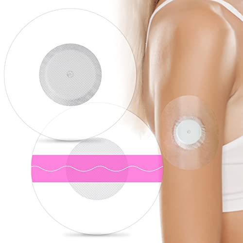 Freestyle Sensor Covers 40Pack Waterproof Libre Sensor Covers Without Glue on The Center 14 Days Long Stay