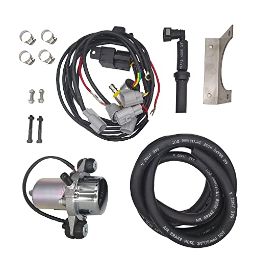 TMaster 12V Brake Booster Vacuum Pump kit -"Plug and Play" w/installation kit,Quiet high-performance 18'' to 25'' electric vacuum pump for brake booster