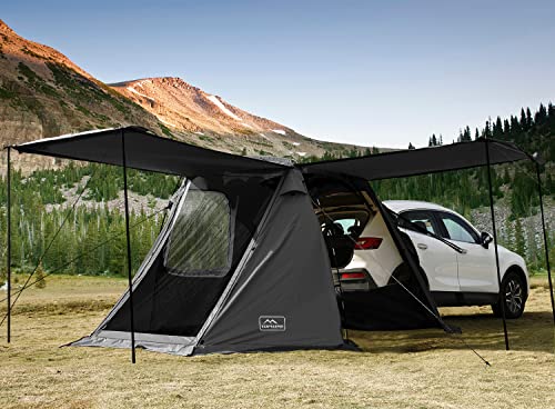 KAMPKEEPER SUV Car Tent, Tailgate Shade Awning Tent for Camping, Vehicle SUV Tent Car Camping Tents for Outdoor Travel (Black)