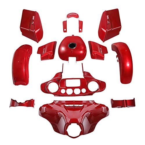 HR3 Inner Outer Fairing Saddlebags Side Cover Front Rear Fender Gas Tank Wicked Red Bodywork Bodykits Fit For Harley Street Glide 2018 2019 2014-2017 2020