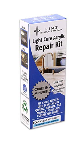 LCA(TM) Clear, Light Cure Acrylic DIY Surface Repair Kit for Granite, Marble and Porcelain