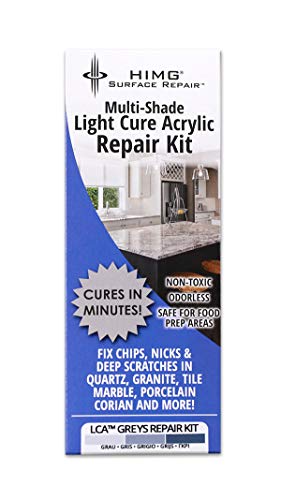 Grey Tones Light Cure Acrylic Repair Kit for Granite, Marble, Quartz, Tile