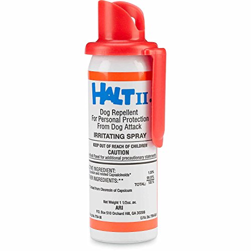 HALT II DOG REPELLENT SPRAY Repeller 1.5 oz Stop Agressive Dog Attack BIKE BICYCLE