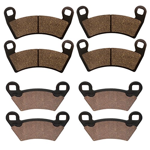 Caltric Front & Rear Brake Pads Compatible with Polaris Ranger Xp 900 2013 2014 2015 2016 2017 2018 2019