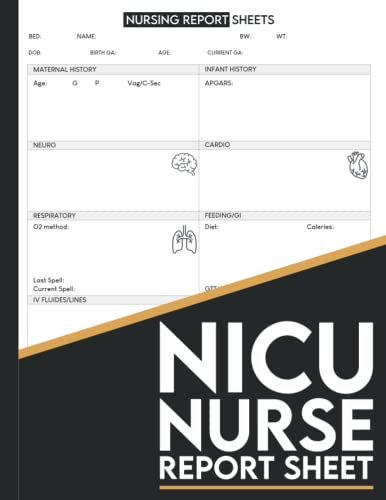 NICU Nurse Report Sheet: Nurse Assessment Report | Advanced Assessment Report Of The NICU Patient | Organizing Notes For Nurses